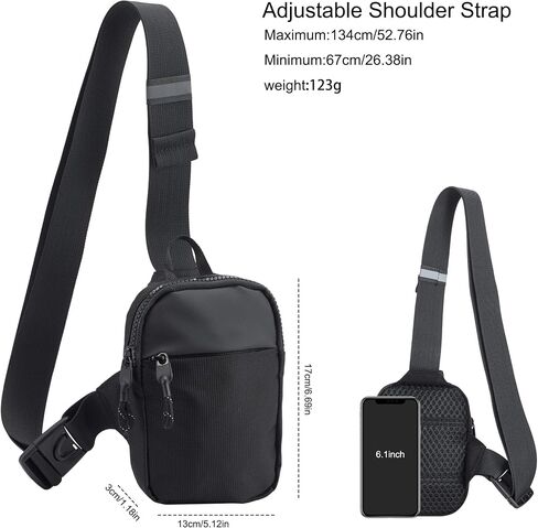 Mini Sling Chest Bag, Waterproof Crossbody Backpack Casual Phone Shoulder Bag for Men Women Travelling Hiking Cycling in Saudi Arabia