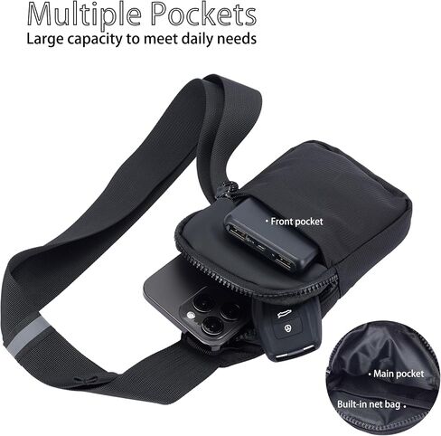 Mini Sling Chest Bag, Waterproof Crossbody Backpack Casual Phone Shoulder Bag for Men Women Travelling Hiking Cycling in Saudi Arabia