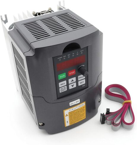 RATTMMOTOR Variable Frequency Drive 2.2KW 220V VFD Drive Inverter Frequency Converter Single Phase Input, 3 Phase Output for VFD Water-cooled Air-cooled Spindle Motor Speed Control+VFD Extension Cable in Saudi Arabia