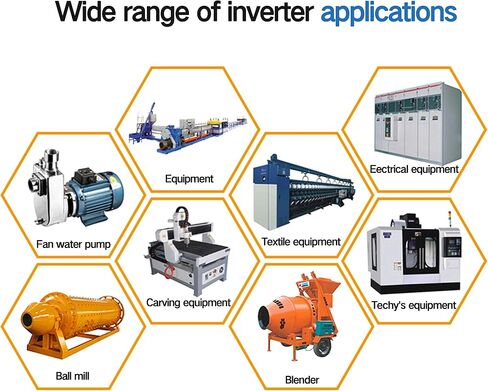 RATTMMOTOR Variable Frequency Drive 2.2KW 220V VFD Drive Inverter Frequency Converter Single Phase Input, 3 Phase Output for VFD Water-cooled Air-cooled Spindle Motor Speed Control+VFD Extension Cable in Saudi Arabia