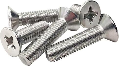 M8-1.25 x 75mm Flat Countersunk Head Machine Screws, Phillips Drive, Cross Screw，304 Stainless Steel,A2-70,GB819,Full Thread,Fasteners Bolts 5 PCS in Kuwait