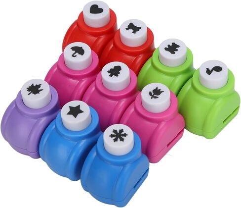 Punch Craft Set,10pcs Hole Puncher Different Patterns Easy Operation Multifunctional Portable Punch Craft Set for Crafting & Fun Projects in Saudi Arabia