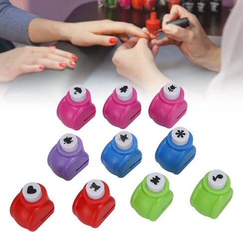 Punch Craft Set,10pcs Hole Puncher Different Patterns Easy Operation Multifunctional Portable Punch Craft Set for Crafting & Fun Projects in Saudi Arabia