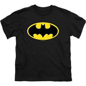 Batman Classic Logo Youth Kids Boys & Girls T Shirt & Stickers
