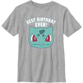 Pokemon Kids Bulbasaur Best Bday Boys Short Sleeve Tee Shirt