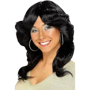 Smiffy's Women's 70's Flick Wig Long Wavy and Layered