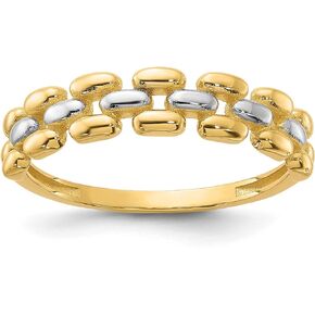 14k Yellow Gold Polished Fashion Ring Size 7