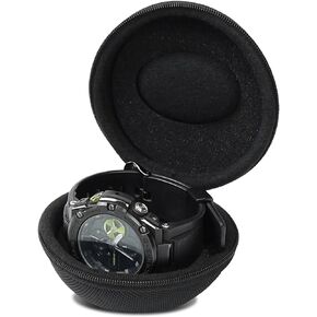 Watch Travel Case,1 Slots Single Watch Storage Box,Fits all Wristwatches and Smart Watches Up To 50mm(Black)