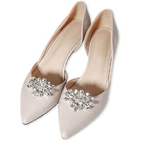 Rhinestone Crystal Shoe Clips Silver Shoe Buckle Fashion Bridal Wedding Shoe Charms Shoe Clips for Women …