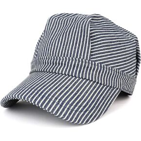 Kid's Youth Size Hickory Stripe Railroad Train Engineer Cap