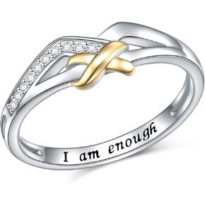 DAOCHONG Sterling Silver I Am Enough Ring