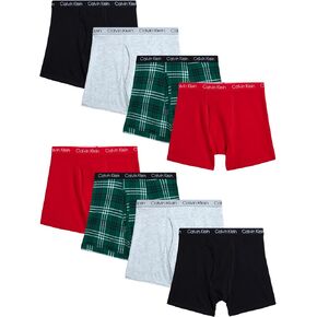 Calvin Klein Boys' Underwear - 8 Pack Stretch Cotton Boxer Briefs (XS-XL)