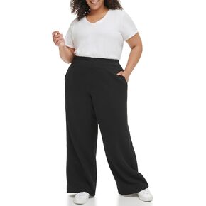 Calvin Klein Performance Women's Plus Size High Waist Wide Leg Pants
