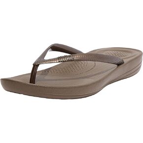 FitFlop Womens iQushion Rubber Flip-Flops with Contoured Footbed for Walking, Lightweight Ergonomic Flip Flop Sandals with Arch Support and Foot Impact Pillows in Kuwait