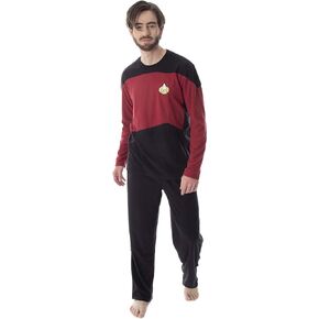 INTIMO Star Trek Next Generation Men's Picard Uniform Costume Sleepwear Raglan And Pants Pajama Set