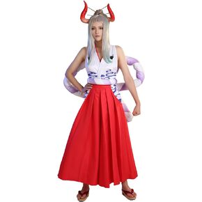 haikyuu Women Anime kimono Vest and Pants Set Cosplay Costume with Waist Rope and Headdress