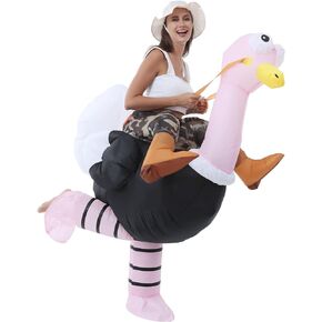 Inflatable Costume Adult, Ostrich Costume Adult, Blow up Costumes for Adults, Funny Animal Costume for Halloween Cosplay Party