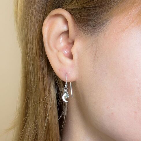 Boma Jewelry Sterling Silver Moon & Star Charm Dangle Earrings in Saudi Arabia