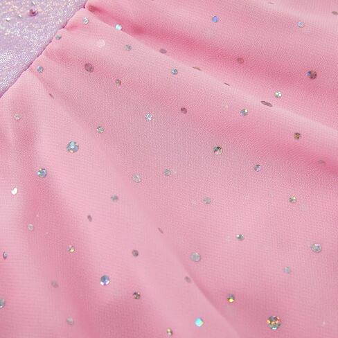 LIONJIE Little Girls Long Sleeve Shiny Diamond Gymnastics Leotards with Tutu Dress Skirt Ballet Dance Biketards in Saudi Arabia