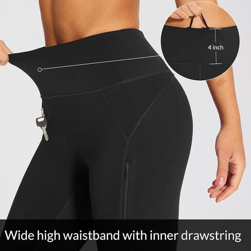 BALEAF Women's Hiking Long Shorts High Waist Knee Length Leggings Capri Pockets Athletic Outdoor Travel Workout Biker Shorts in Saudi Arabia
