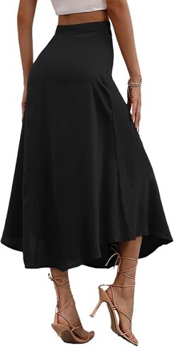 تنورة SOFIA'S Choice للسيدات بأزرار أمامية متوسطة الطول وخصر عالي على شكل حرف A in Kuwait