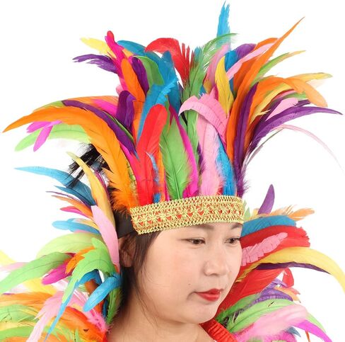 QI@XIA Feather Shoulder Shawl 1 Pair of Wrist Cuffs and Leg Cuff 1 Headpiece Carnival Halloween Costume Accessory Mardi gras in Saudi Arabia