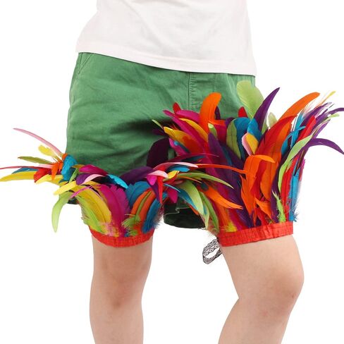 QI@XIA Feather Shoulder Shawl 1 Pair of Wrist Cuffs and Leg Cuff 1 Headpiece Carnival Halloween Costume Accessory Mardi gras in Saudi Arabia