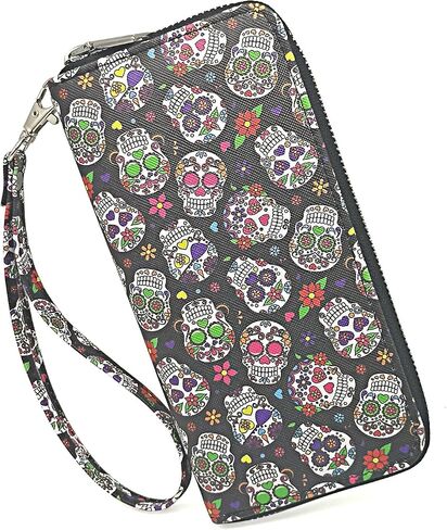 Cow Print Wallets for Women Cow Pattern PU Leather Zipper Long Purse with Removable Wristlet Cellphone Credit Card Money Holder Clutch Wallet in Saudi Arabia