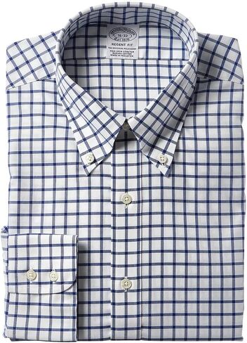 Brooks Brothers Men's Non-Iron Stretch Twill Patterened Button-Down Collar Dress Shirt in Saudi Arabia