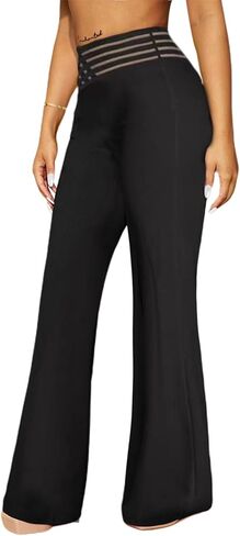 SOFIA'S Choice بنطال نسائي واسع الساق متقاطع عالي الخصر بالازو in Kuwait