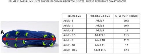 KELME Pro Soccer Cleats Fly-k للرجال والنساء للاستخدام الخارجي والداخلي - مقاسات البالغين للجنسين - حذاء كرة قدم من العشب الاصطناعي AG in Saudi Arabia