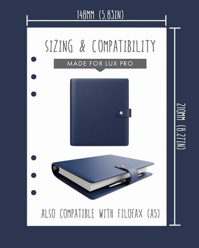 LUX PRO A5: Standard 6 Month Set – LUX Productivity Refill Pack - Planner Page Inserts - Compatible with The LUX PRO A5 6-Ring Binder Organizer in Saudi Arabia