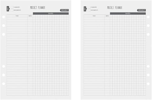 LUX PRO A5: Standard 6 Month Set – LUX Productivity Refill Pack - Planner Page Inserts - Compatible with The LUX PRO A5 6-Ring Binder Organizer in Saudi Arabia