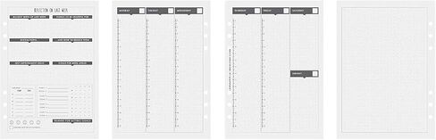 LUX PRO A5: Standard 6 Month Set – LUX Productivity Refill Pack - Planner Page Inserts - Compatible with The LUX PRO A5 6-Ring Binder Organizer in Saudi Arabia