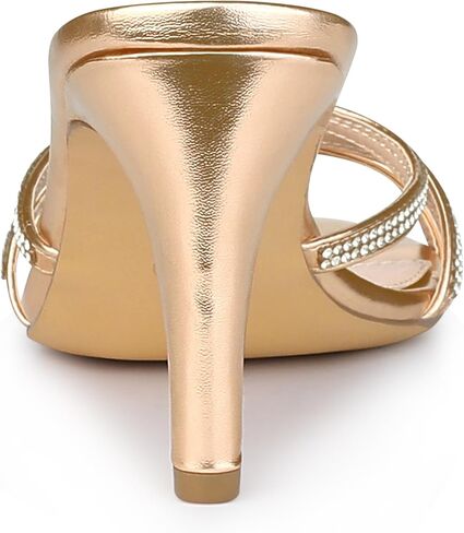 Allegra K Women's Rhinestone Strappy Heel Mules in Kuwait