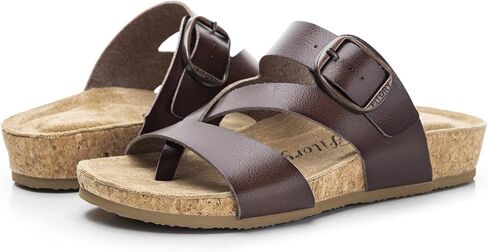 صندل نسائي مريح من FITORY بنعل داخلي من الجلد السويدي الأصلي بنسبة 100% in Kuwait