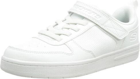 Skechers Kids Boy's Smooth Street Sneaker, White, 3 Little Kid in Saudi Arabia