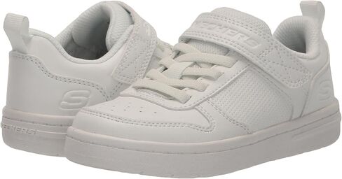Skechers Kids Boy's Smooth Street Sneaker, White, 3 Little Kid in Saudi Arabia