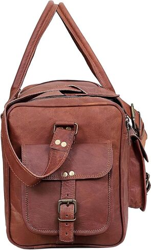 Leather 24 Inch U Zip holdall Luggage Handmade Duffel Bag Carryall Weekender Travel Overnight Gym Sports Carry On Duffel Bag For Men And Women in Saudi Arabia