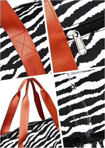 حقيبة سفر من القماش الخشن للنساء في عطلة نهاية الأسبوع يمكن حملها طوال الليل حقيبة رياضية للجيم مع جيب مبلل وحجرة أحذية يمكن حملها على حقيبة حمل مع أكمام ترولي للسفر وصالة الألعاب الرياضية واليوجا والتخييم المدرسي (طباعة البقرة) in Kuwait