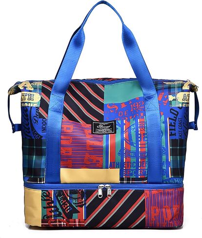Travel Duffel Bag for Women Weekender Carry On Overnight Bag Sports Gym Bag with Wet Pocket and Shoes Compartment Carry On Tote Bag with Trolley Sleeve Travel Gym Yoga School Camping (Cow Print) in Saudi Arabia