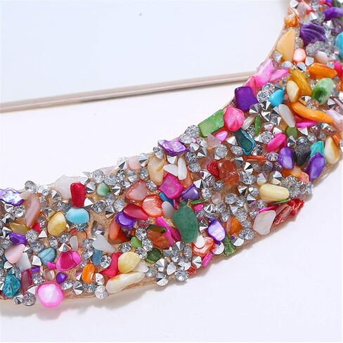 حجر الراين طوق الذهب قلادة معدنية للنساء بيان الياقات القلائد مجموعات إكسسوارات المجوهرات in Kuwait