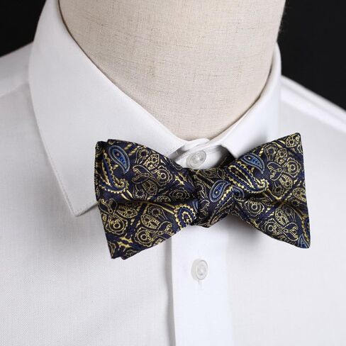 ربطة عنق دان سميث باللون الوردي والأصفر للرجال من الألياف الدقيقة الرسمية وربطة عنق ذاتية المربوطة باللون البرتقالي والأحمر in Kuwait