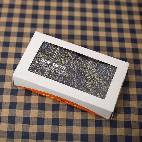 ربطة عنق دان سميث باللون الوردي والأصفر للرجال من الألياف الدقيقة الرسمية وربطة عنق ذاتية المربوطة باللون البرتقالي والأحمر in Kuwait