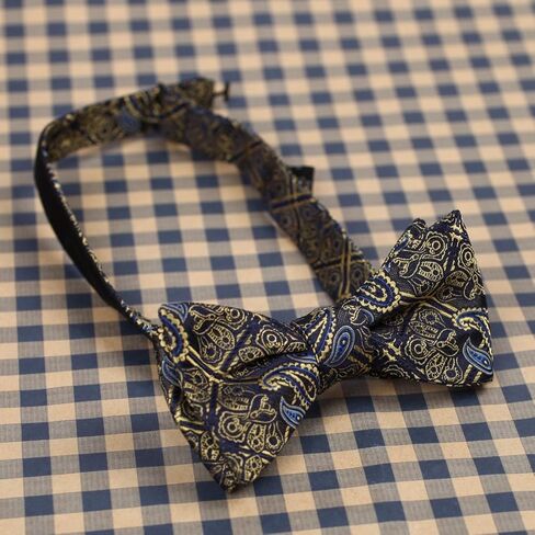 ربطة عنق دان سميث باللون الوردي والأصفر للرجال من الألياف الدقيقة الرسمية وربطة عنق ذاتية المربوطة باللون البرتقالي والأحمر in Kuwait