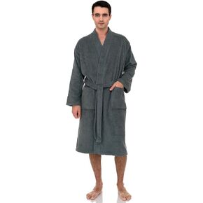 رداء فاخر للرجال من TowelSelections، رداء حمام ناعم من القطن التركي تيري كيمونو