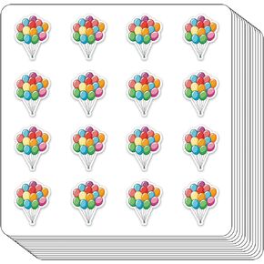 Balloons Planner Stickers, 0.5in Monthly Scrapbooking Kids DIY Calendar Crafting 208-Pack