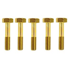 Hex Bolts M12-1.25 x 70, Fine Thread Class 10.9 Yellow Zinc Finish