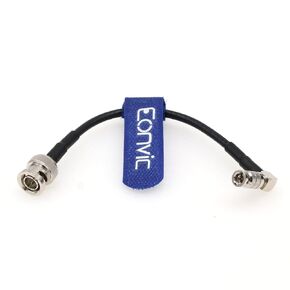 Eonvic 12G-SDI UHD 4K Coaxial Cable for Blackmagic Video Assist 5" 3G and 12G Right Angle High Density Micro BNC to Standard BNC Male, 1M