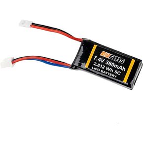EAZYRC FMS 7.4V 380mAh Battery for 1/24 FCX Power Wagon,1/12 Willys, 1/24 Smasher RTR,1/24 k5 Chevy Blazer RTR